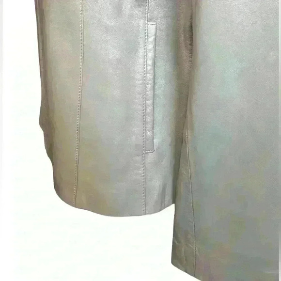 Vintage 80’s Saguaro India Made 100% Blue Sparkle Leather Jacket Size Small 🤩 - Picture 6 of 12